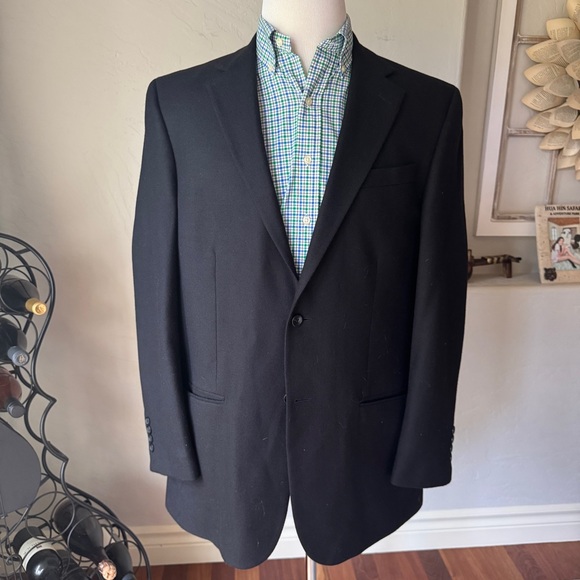 Geoffrey Beene Other - Geoffrey Beene Jacket Men's‎ Black Wool Two Button Blazer Size 42L